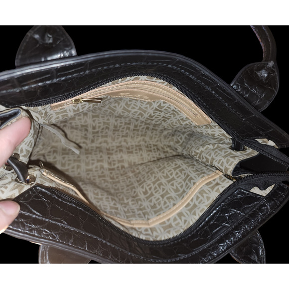 Marc Fisher Cherry Hill Belted Tote in black Faux Leather - Picture 3 of 8